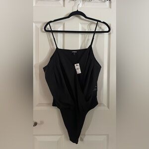 Express Women's Elegant Black Bodysuit NWT Extra Large